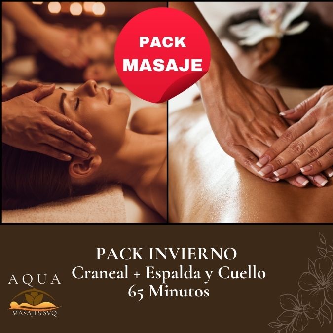 pack masaje craneal espalda cuello 65 min